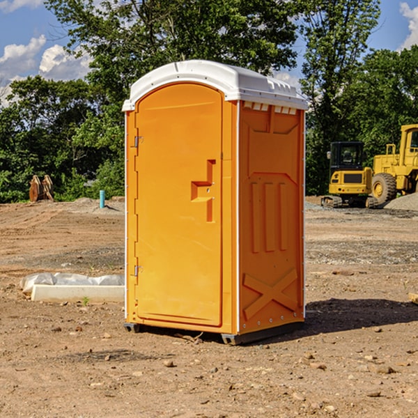 how often are the porta potties cleaned and serviced during a rental period in Rougemont